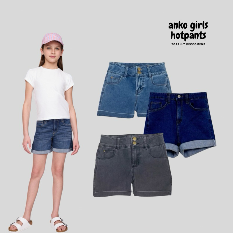 ABH144 Celana Pendek Jeans Anak Perempuan Anko