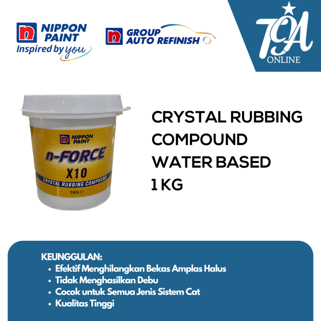 NIPPON PAINT AUTO REFINISH N Force X10 Crystal Rubbing Compound Water Based 1KG