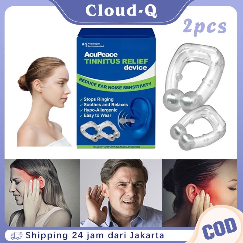 Tinnitus Relief Klip 2pcs Alat Meredakan Tinnitus Alat Kesehatan Telinga Untuk Tinnitus Relief