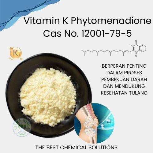 Dukung Kesehatan Tulang Vitamin K Phytomenadione 100gr - Murni Vitamin K1 Powder