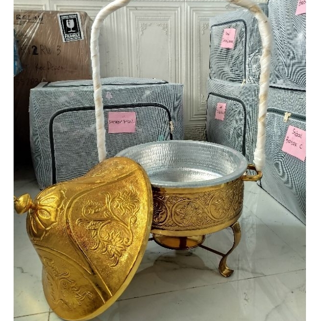 Prasmanan Bulat Kuningan 31cm