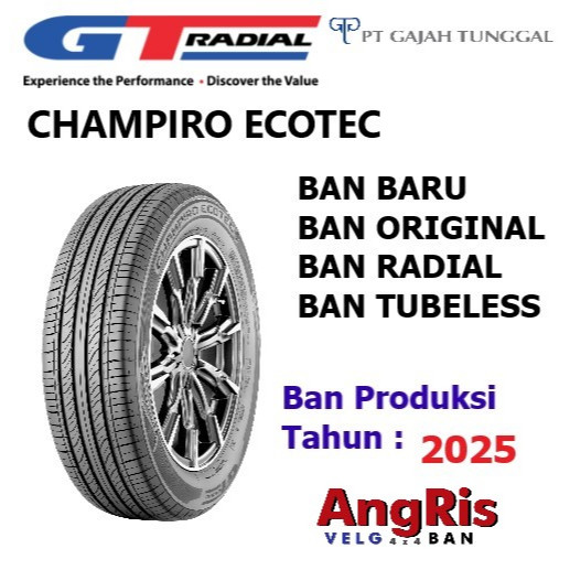 Ban GT Radial Champiro Ecotec 175 65 R14 Ban Baru radial Tubeless Toyota Sigra Ayla Brio Ring 14