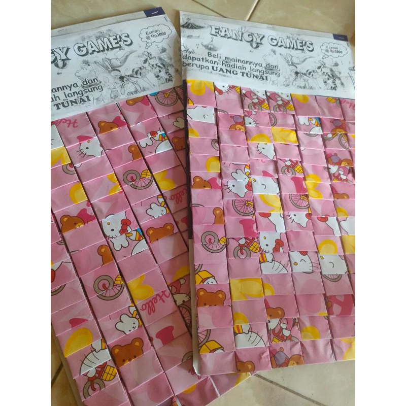 Mainan Berhadiah Uang Tunai 100 biji cabutan