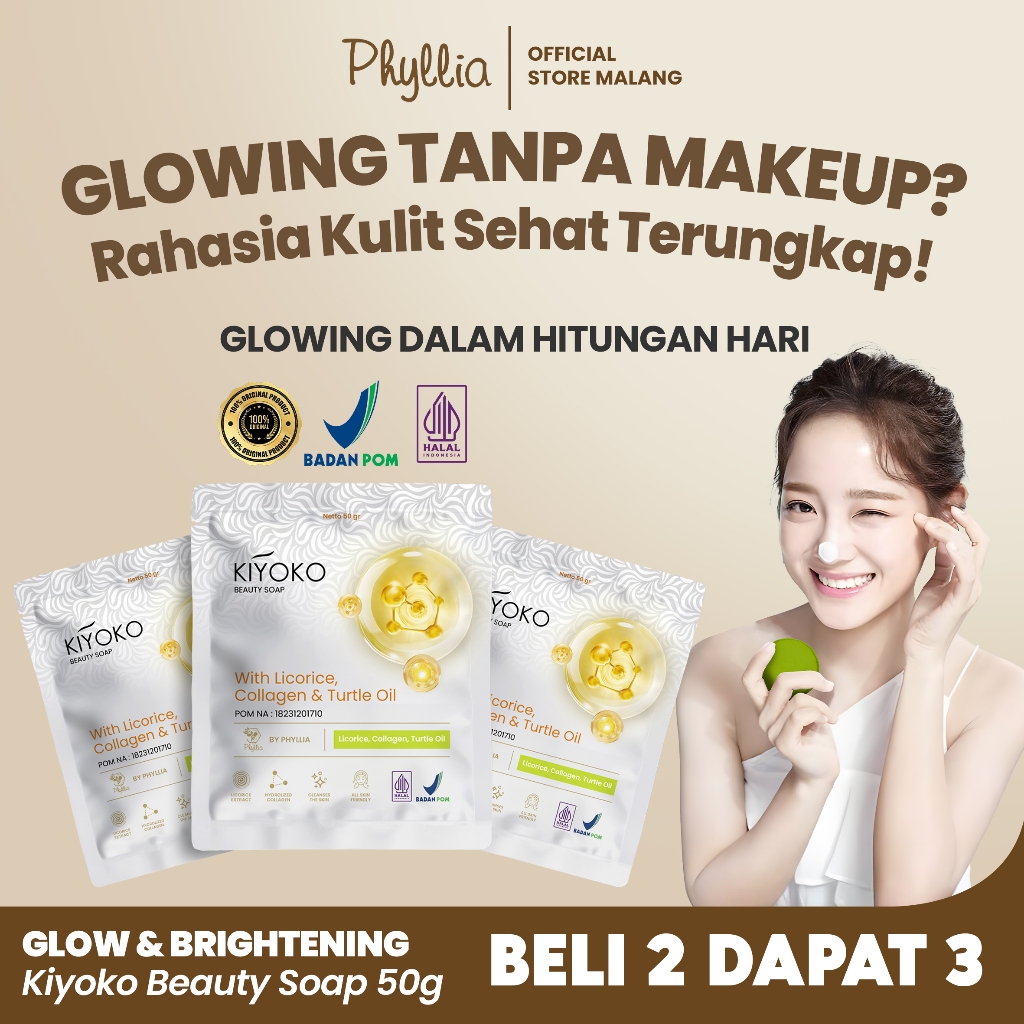 PHYLLIA - Sabun Pencerah Wajah Kulit Kusam Dan Penghilang Flek Hitam BPOM