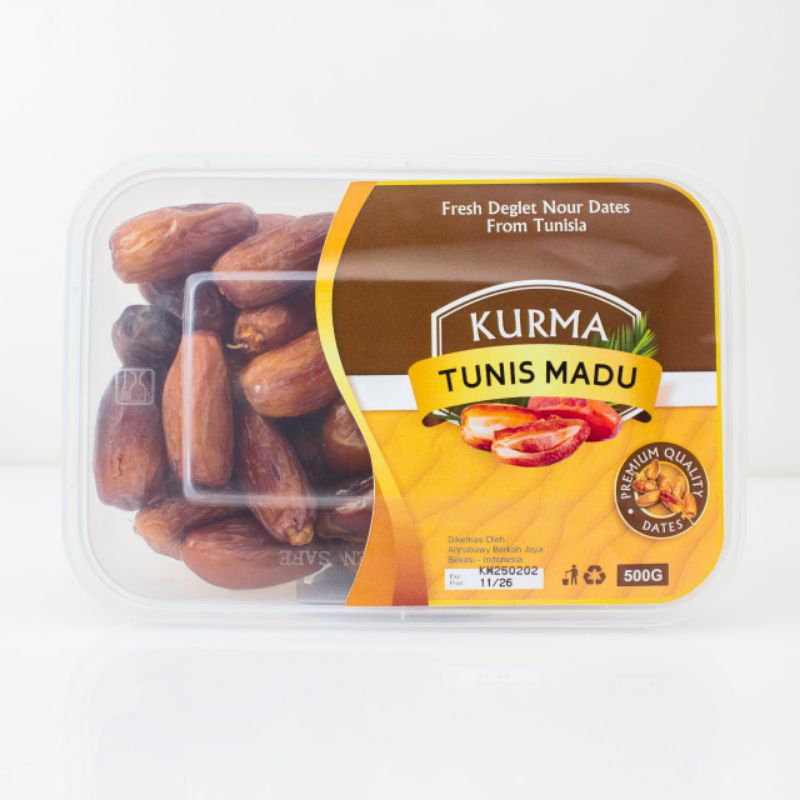 

Kurma Tunis Madu Annabawy Premium Fresh Deglet Nour Dates Original 500gr