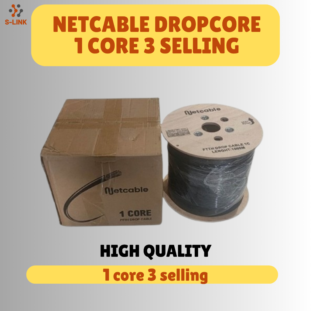 Dropcore 1 Core 3 Seling Fiber Optik 1000 Meter