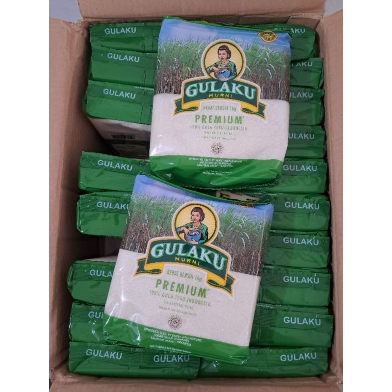 Gulaku Gula Premium 1 Cartoon (24 Pcs)/ Gulaku kemasan 1 kg (1 Dus) KHUSUS GOJEK/GRAB