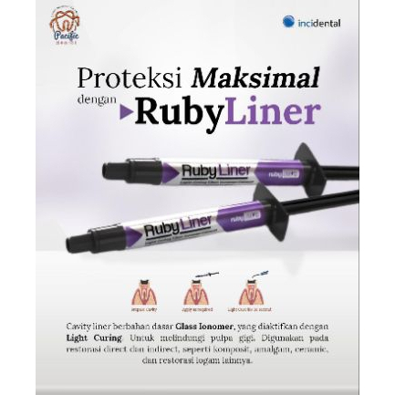 Light Cure Cavity Liner berbahan Glass ionomer RUBY LINER