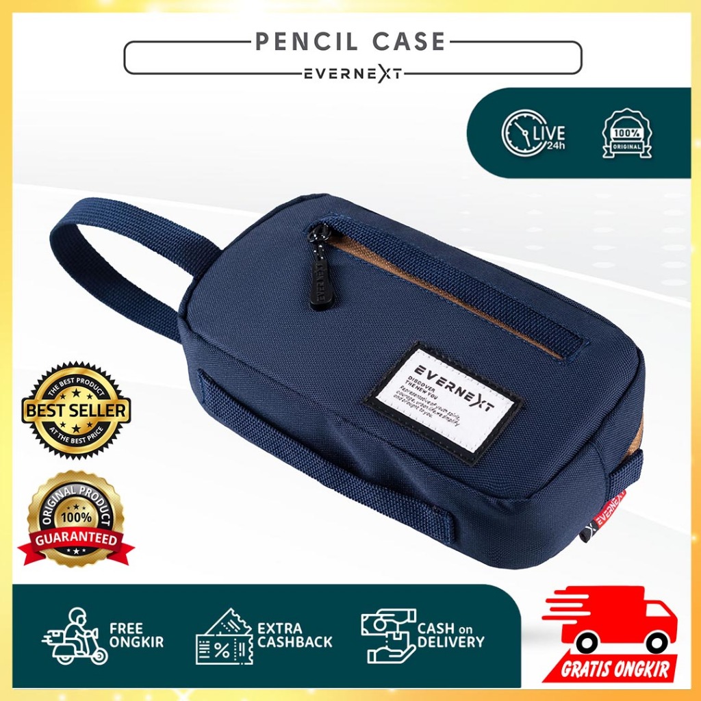 

PENCIL CASE - EVERNEXT | Kotak Pensil Cocok Untuk Sekolah Dan Kantor Tersedia 4 Jenis Warna
