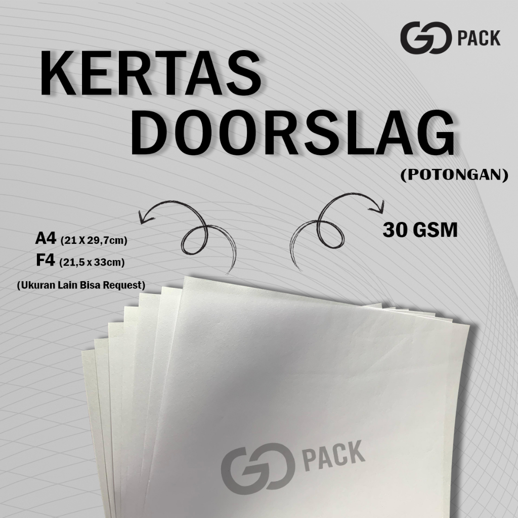 

Kertas Doorslag Polos/Kertas Bungkus Baju Sepatu, Ketebalan 30 Gsm, Ukuran A4 Dan F4
