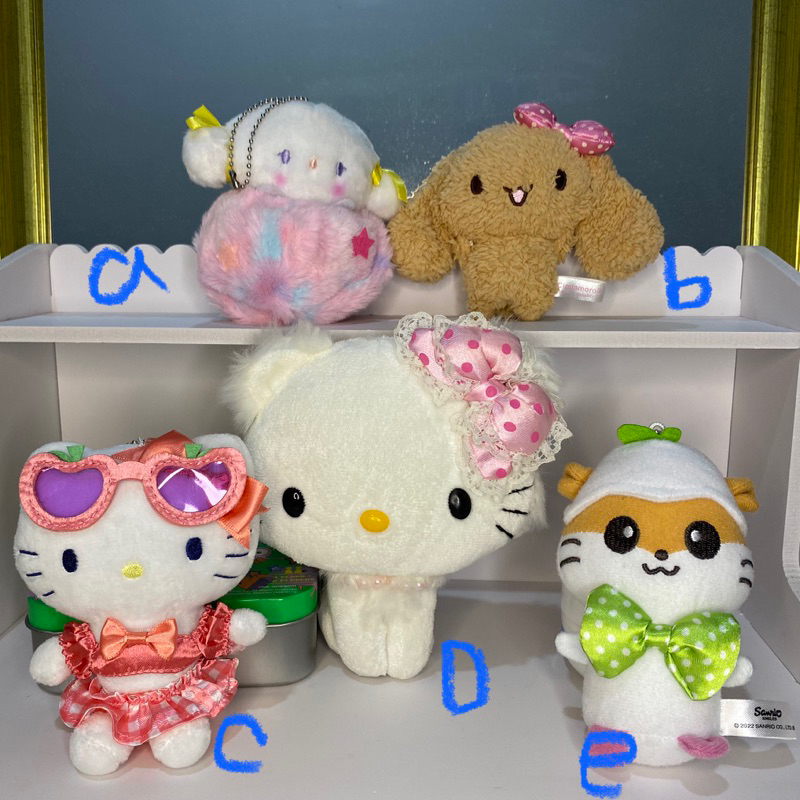 Boneka gantungan kunci Sanrio hello kitty, Cogimyun, Charmmy Kitty, Corocorokuririn