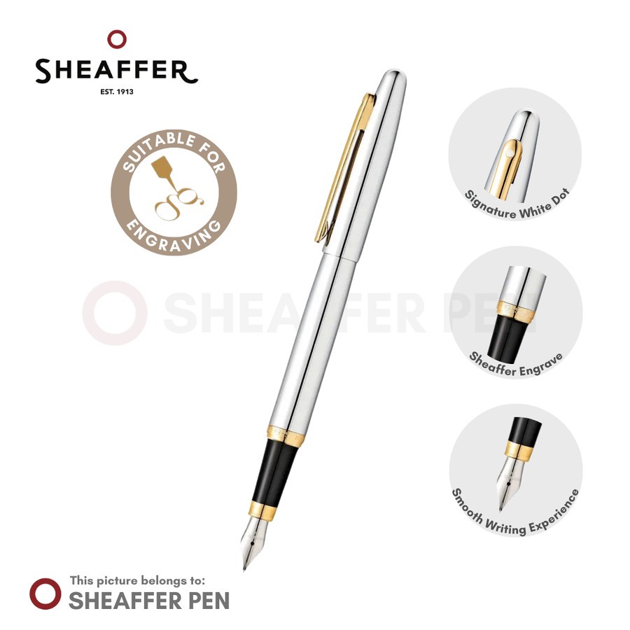 

Sheaffer® VFM Chrome with Gold-Tone Fountain Pen