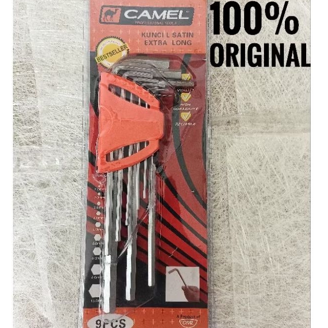 KUNCI L SET ISI 9PCS HEXAGON CAMEL / KUNCI L MEREK CAMEL 1 SET