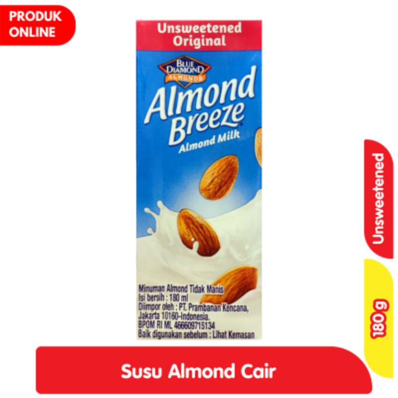 

Almond Breeze Susu Almond Cair Unsweetened Kotak 180 ml