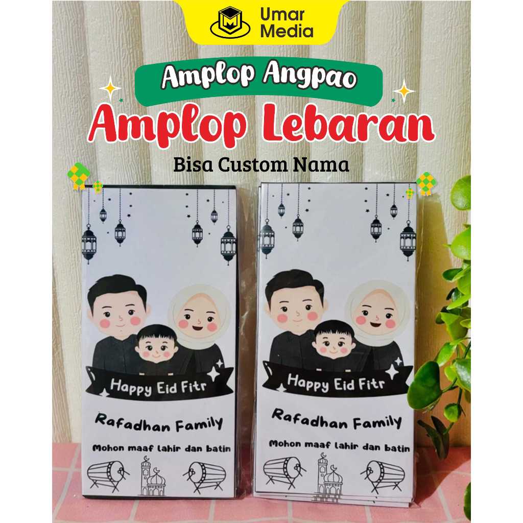 

Angpao Amplop Lebaran Custom Nama Amplop THR Amplop Hari Raya Isi 15 Pcs