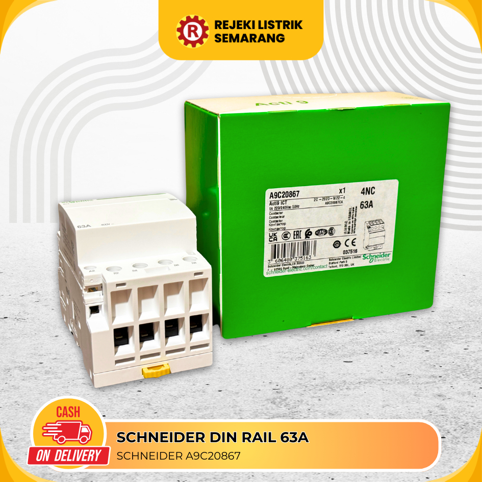 KONTAKTOR DIN RAIL 63A 4NC SCHNEIDER A9C20867
