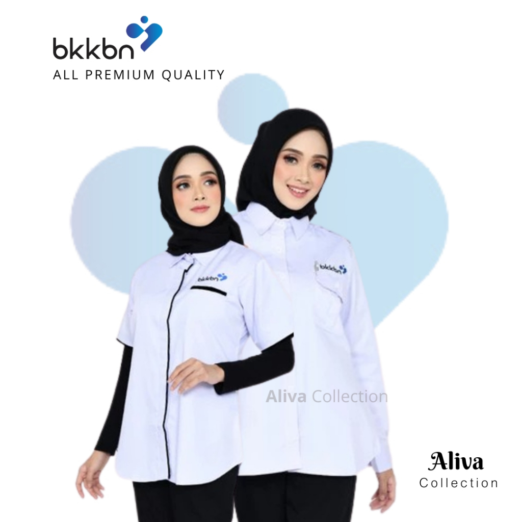 Kemeja Wanita/Baju Seragam Kerja BKKBN /Kemeja Putih Karyawan