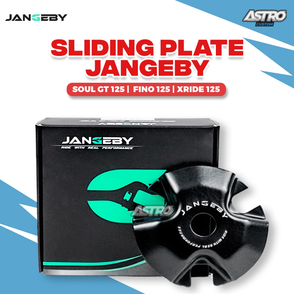 Sliding Plate Jangeby Soul GT Fino 125 Xride 125 Fine Black Tutup Rumah Roller Upgrade CVT Racing