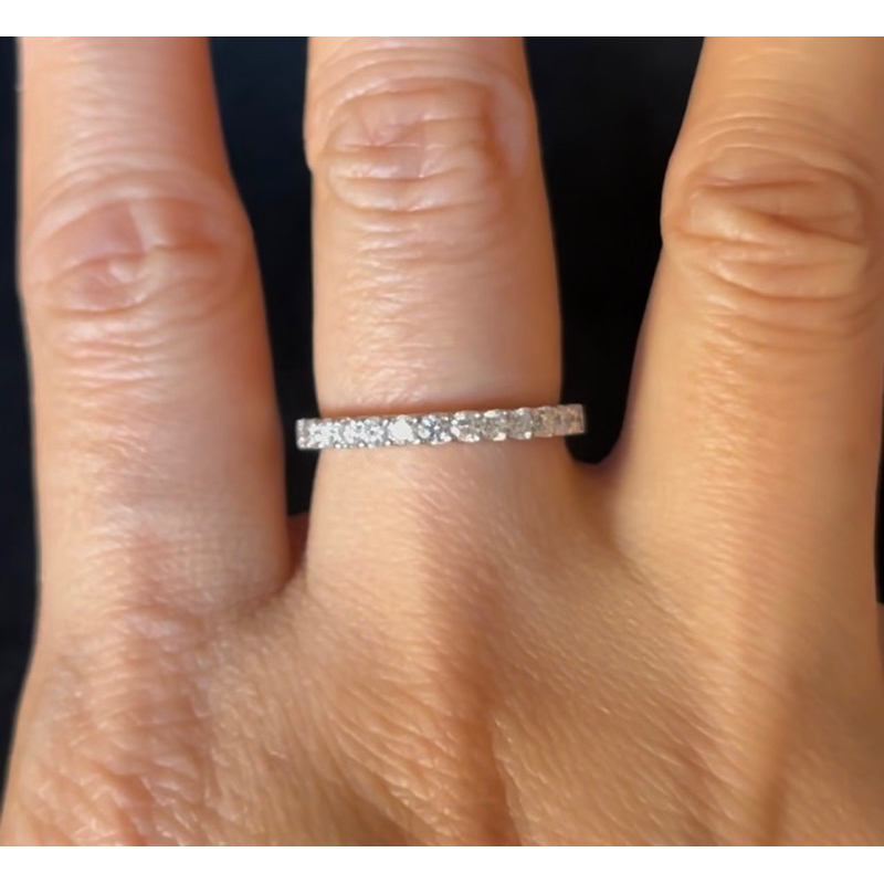 Cincin Berlian Listring Emas Putih 18K/750