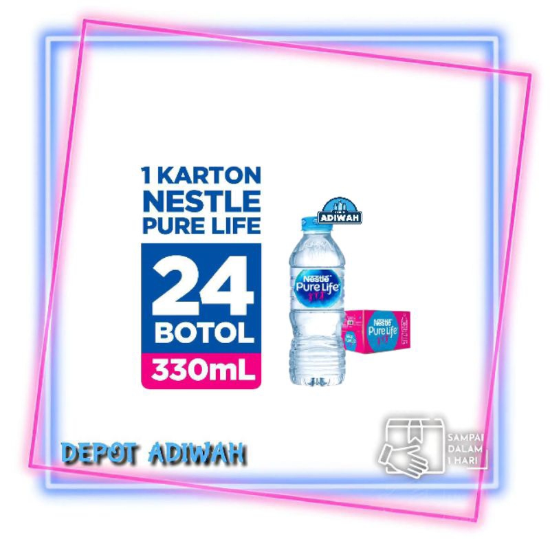 

Nestle Pure Life pet 330ml per karton (isi 24 botol)