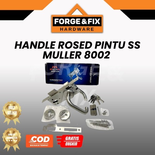 [1SET] MULLER Handle Kunci Pintu Kamar Mandi Rosed Pisah 8002