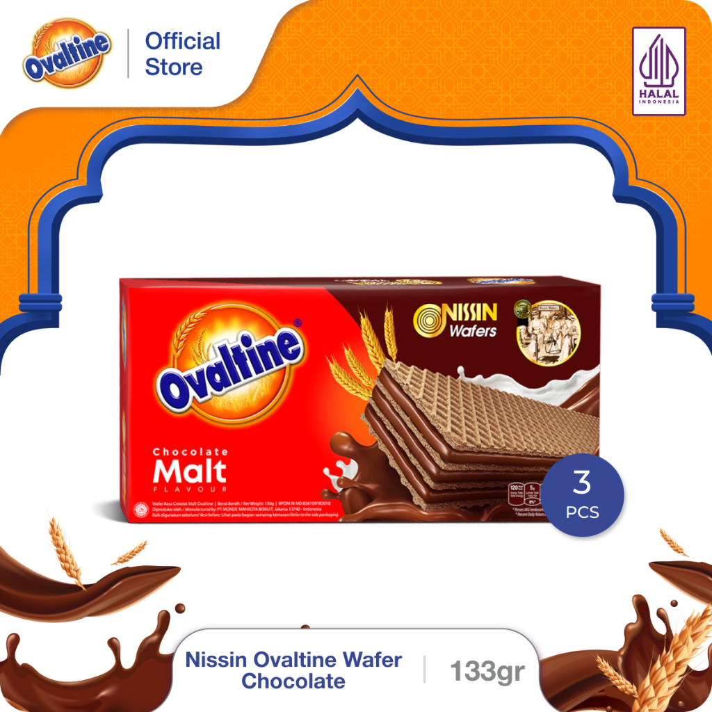 

Nissin Ovaltine Wafer Chocolate 133g - 3pcs