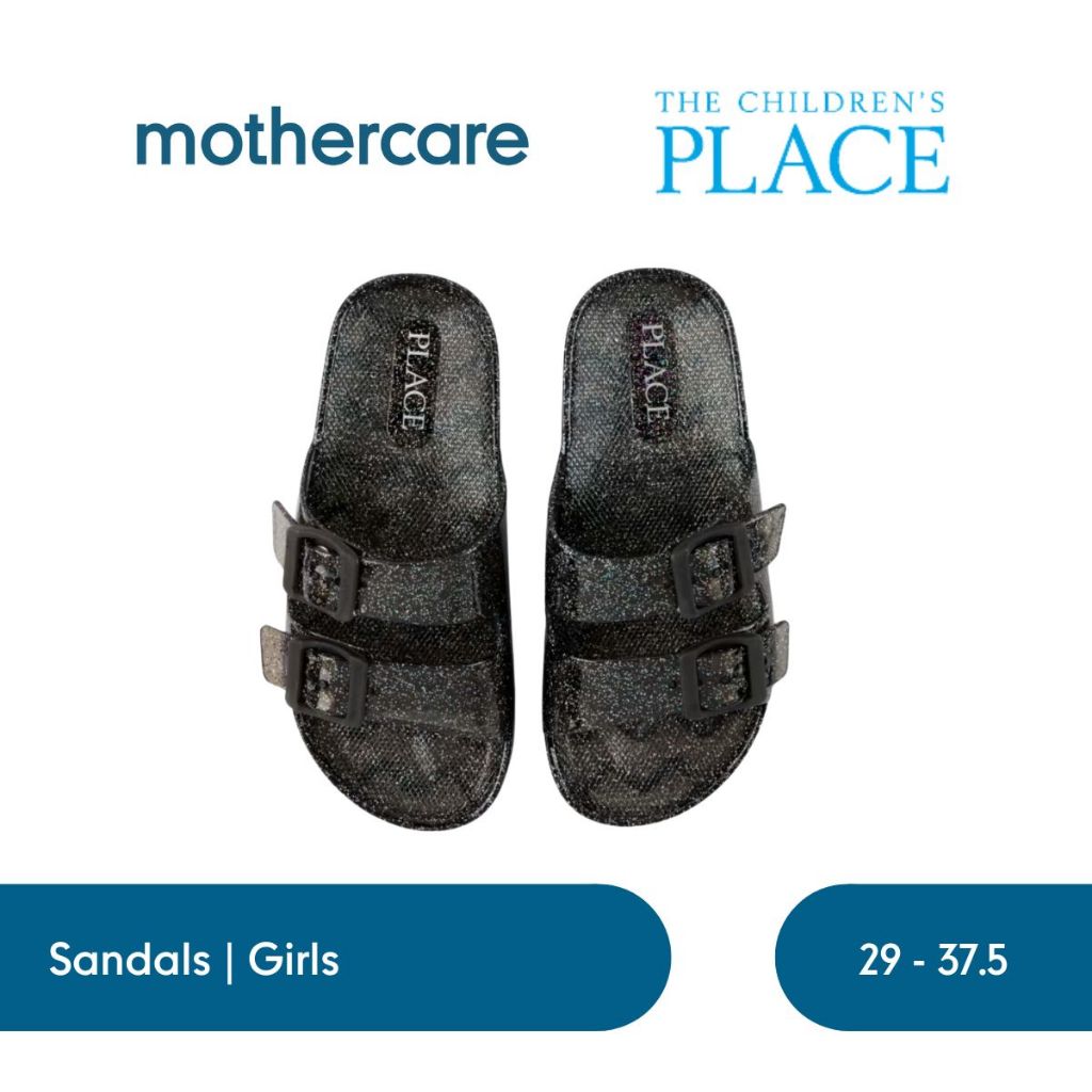Mothercare - The Children's Place - Girls Glitter Jelly Buckle Slides - Sepatu Sandal Anak Perempuan