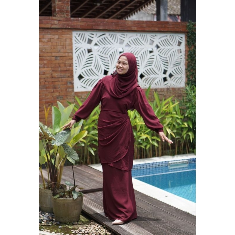 Setelah Dress Melayu SHAZIYA - Baju Kurung Elegan dan Sopan untuk Acara Formal atau Non-Formal - Mew