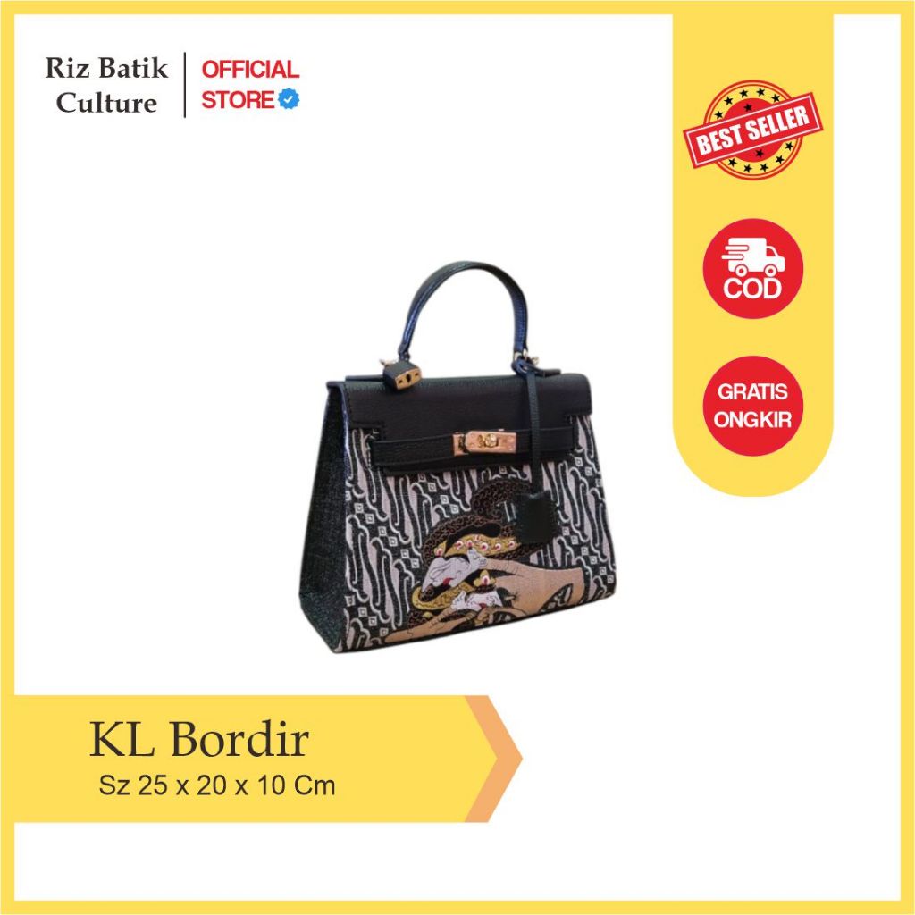 Tas KL 25 Kain Canvas Bordir/Kain Batik/Kain Tenun/Tas Batik/Tas Tenun/Tas Kulit/Tas ethnic/Tas Wani