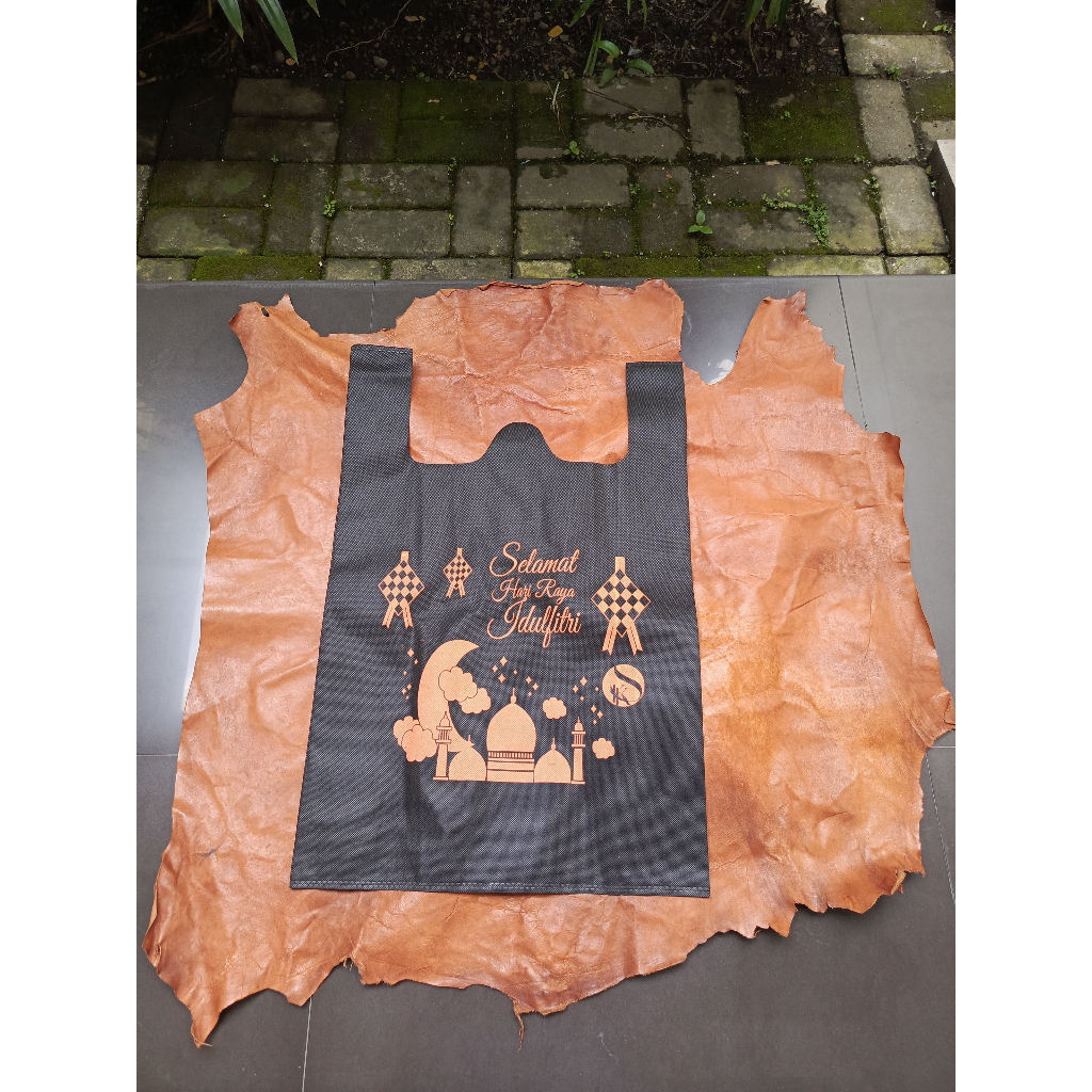 

LEBARAN Tas Spunbond 40x15x60 CM / Spunbund / Tas Kain / Belanja Model Kantong Kresek brownies ramadhan