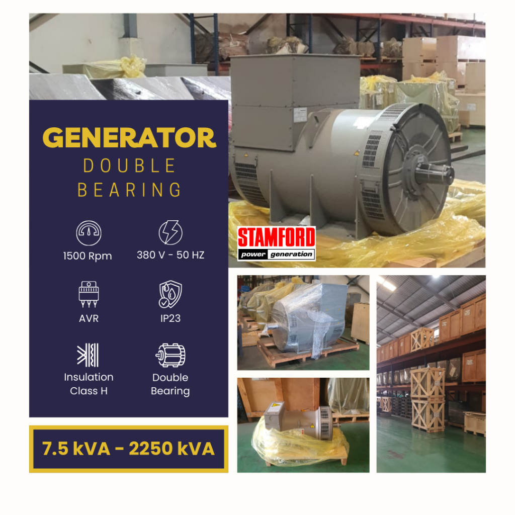 Generator Stamford 7.5 kVA Double Bearing 6 kW