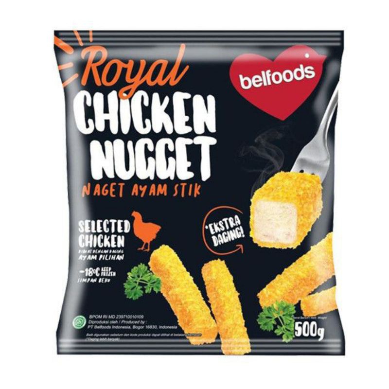 

Nugget Ayam Stick Royal Belfoods | Royal Chicken Nugget Stick 470gr