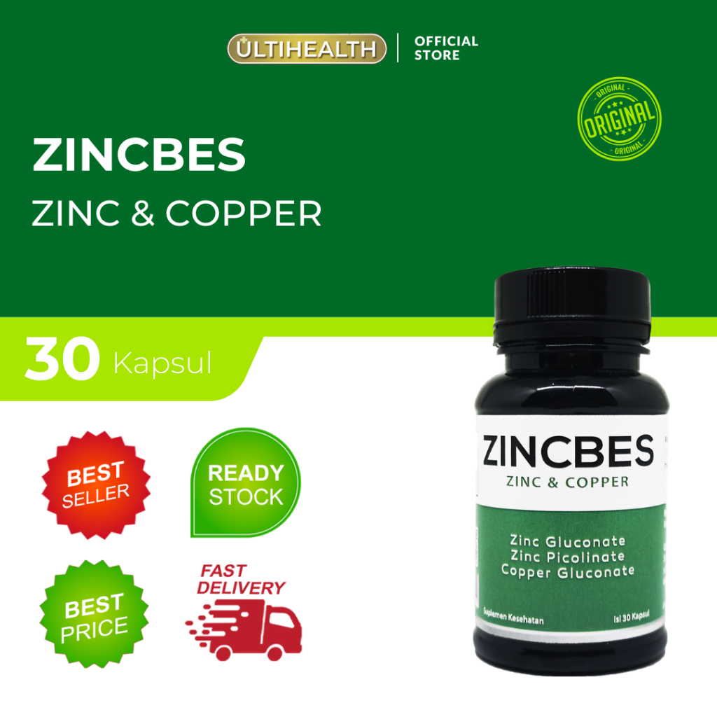 ZINCBES SUPLEMEN KESEHATAN ISI 30 KAPSUL - ZINC & COPPER - PICOLINATE