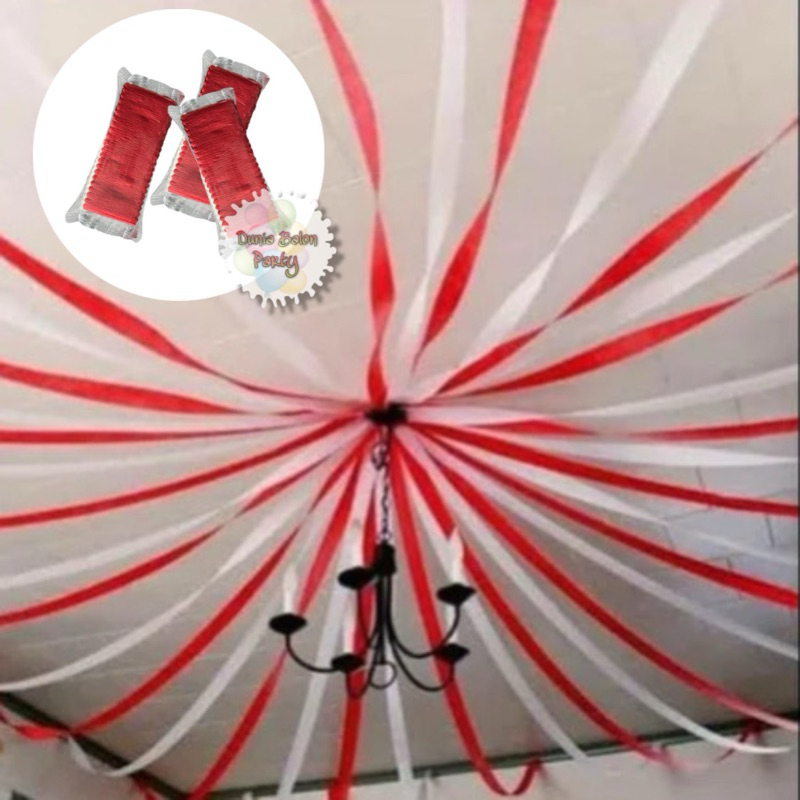 Kertas Krep / Kertas Krep Potong Merah Putih/ Kertas Krep Dirgahayu RI