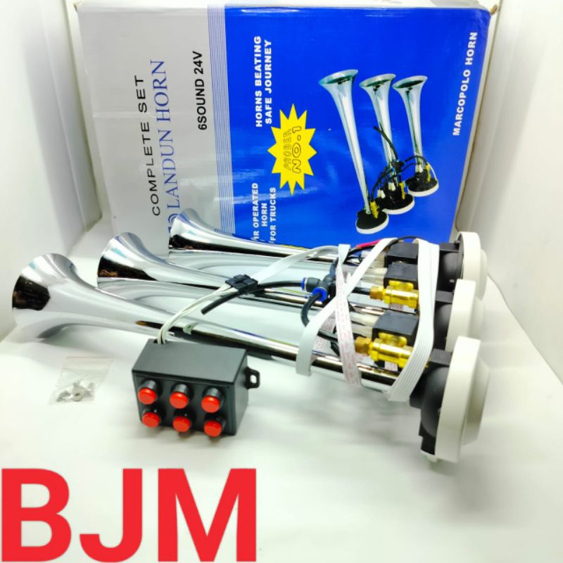 KLAKSON ANGIN TELOLET 3 CORONG 6 SUARA 12 VOLT 24 VOLT