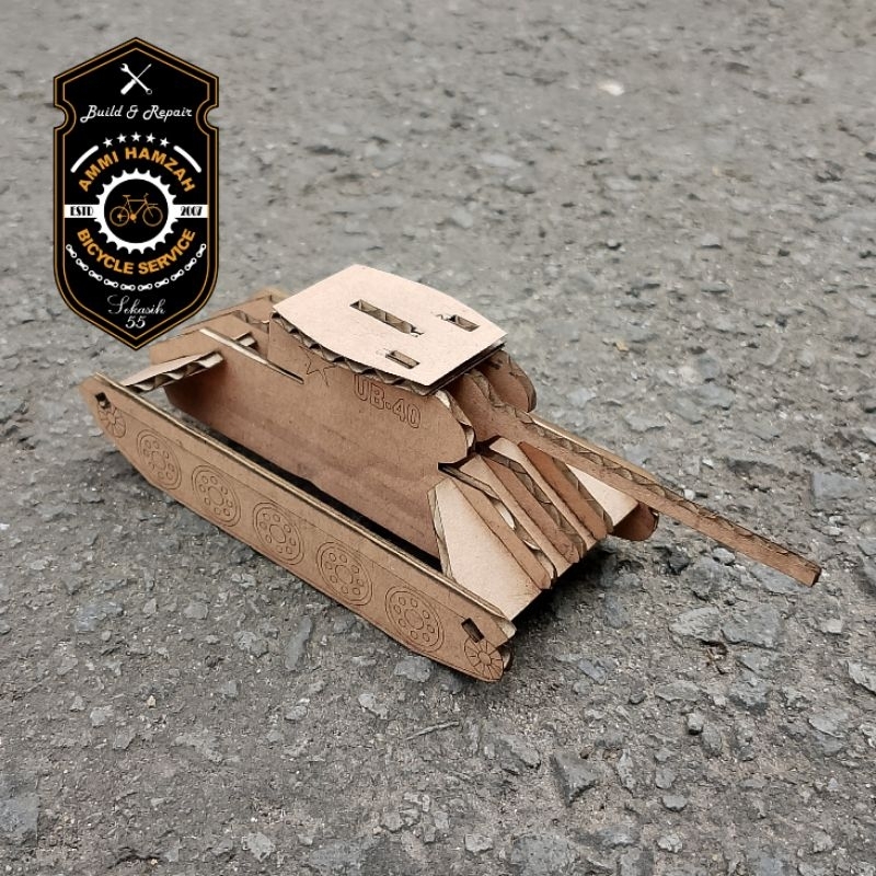 oOo Prakarya Kerajinan Kardus Miniatur Tank UB-40 oOo