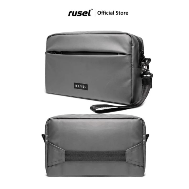 RUSEL CO / Handbag Aruna Grey / Handbag Pria / Clutch Pria - GREY