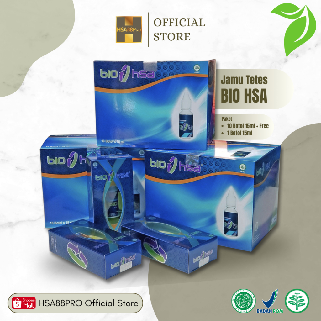 BIO HSA Jamu Tetes Herbal [Paket 10 BioHsa 15ml + 1 Biohsa 15ml]