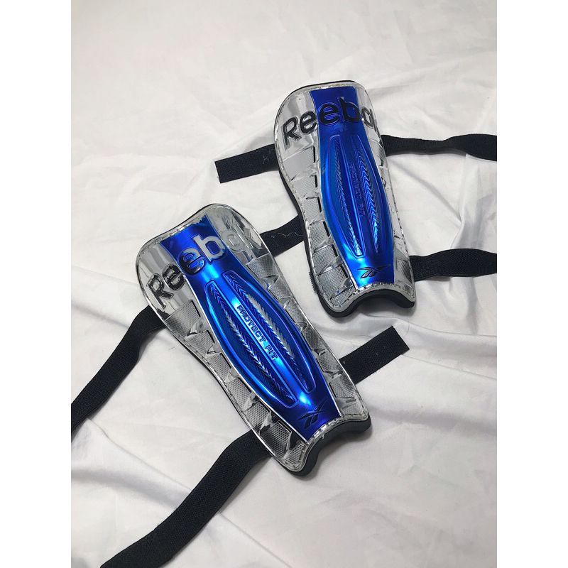 Nego AjaYuk > Reebok Pro Shin Guard (Deker) Original - Silver/Blue/Black (Peralatan/Hobby/Sepakbola/