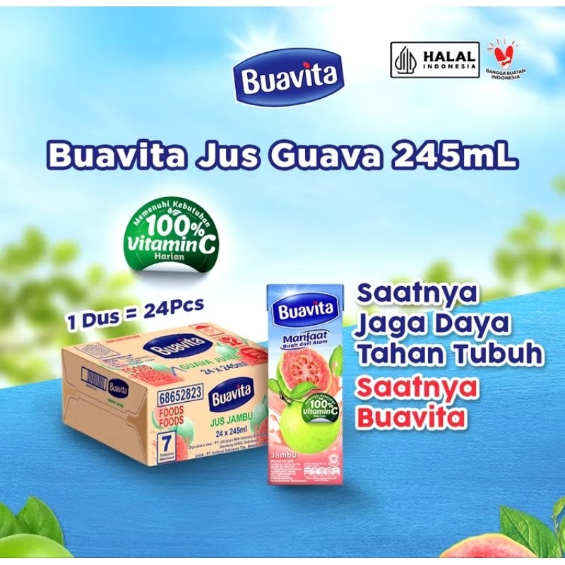 

Buavita Minuman Sari Buah Jambu 245x24