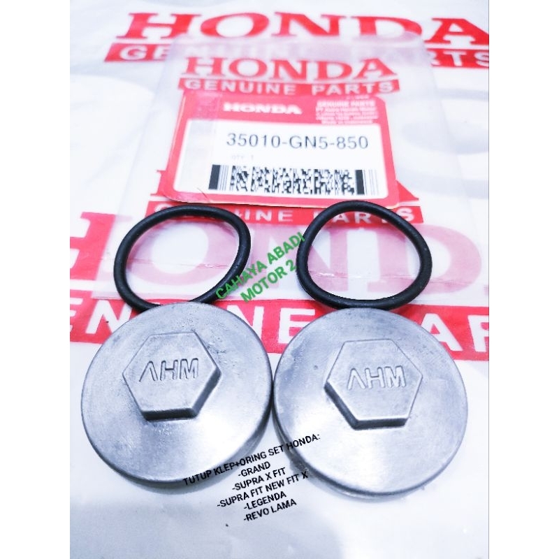 TUTUP KLEP+SEAL ORING SET ATAS BAWAH GN5 HONDA GRAND LEGENDA SUPRA X SUPRA FIT OLD FIT NEW REVO LAMA