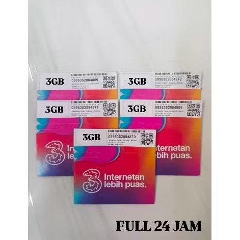 KARTU PERDANA TRI KUOTA 3GB/30HARI