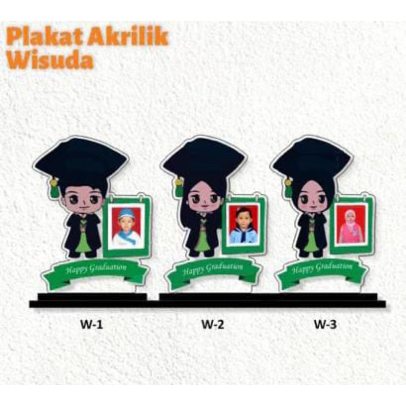 Piala Wisuda Akrilik Custom Plakat Wisuda Custom Bingkai Foto Siswa