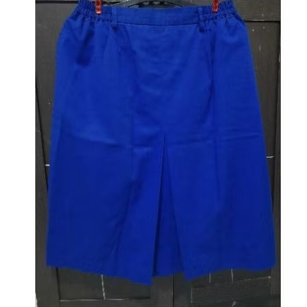 Preloved Rok Pendek SMA Biru Karet Ukuran XXXL
