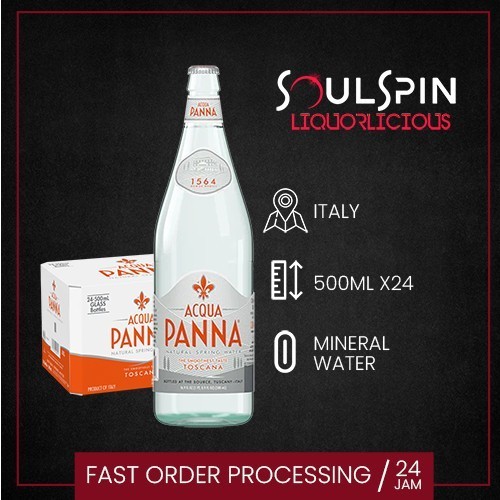 Acqua Panna Natural Mineral Water 500ml [dus isi 24 botol] Khusus JNE Trucking + Termasuk Packing Ka