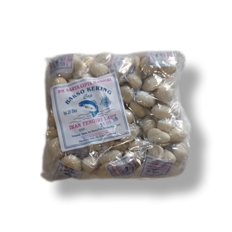 

kerupuk bakso kering cap ikan tengiri laut 1 pak isi 20 pcs