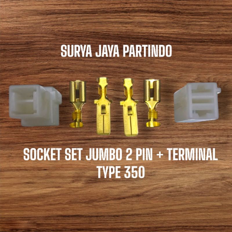 SOCKET / SOKET 2 PIN JUMBO + TERMINAL TYPE 350