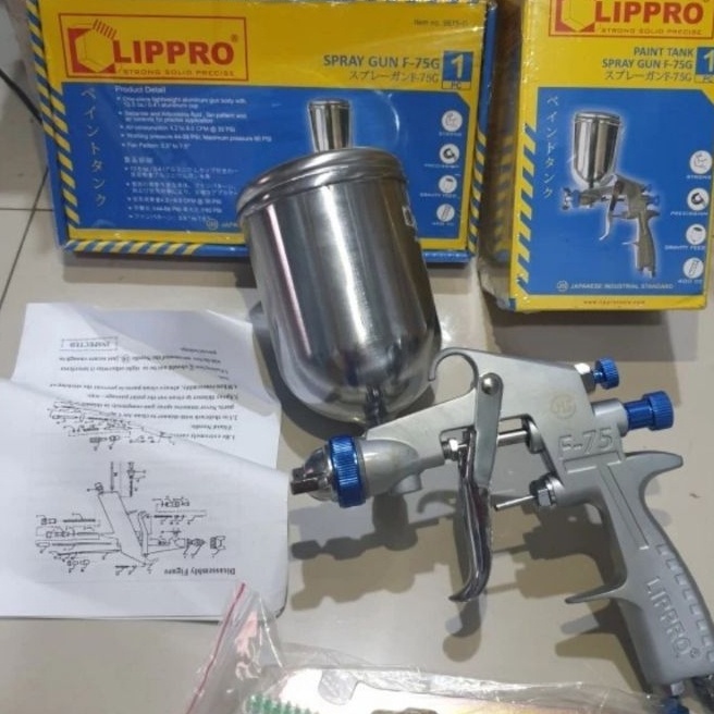 Gila LIPPRO SPRAY GUN F75 G SPRAY CAT LIPPRO F 75G TABUNG ATAS