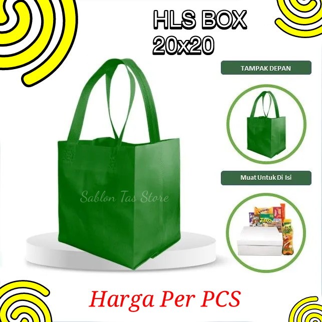 

(PCS) Tas Goodiebag Box 20x20 Tas Box Dus Pres Tas Box Nasi Tas Box Hajatan Tas Box Dus