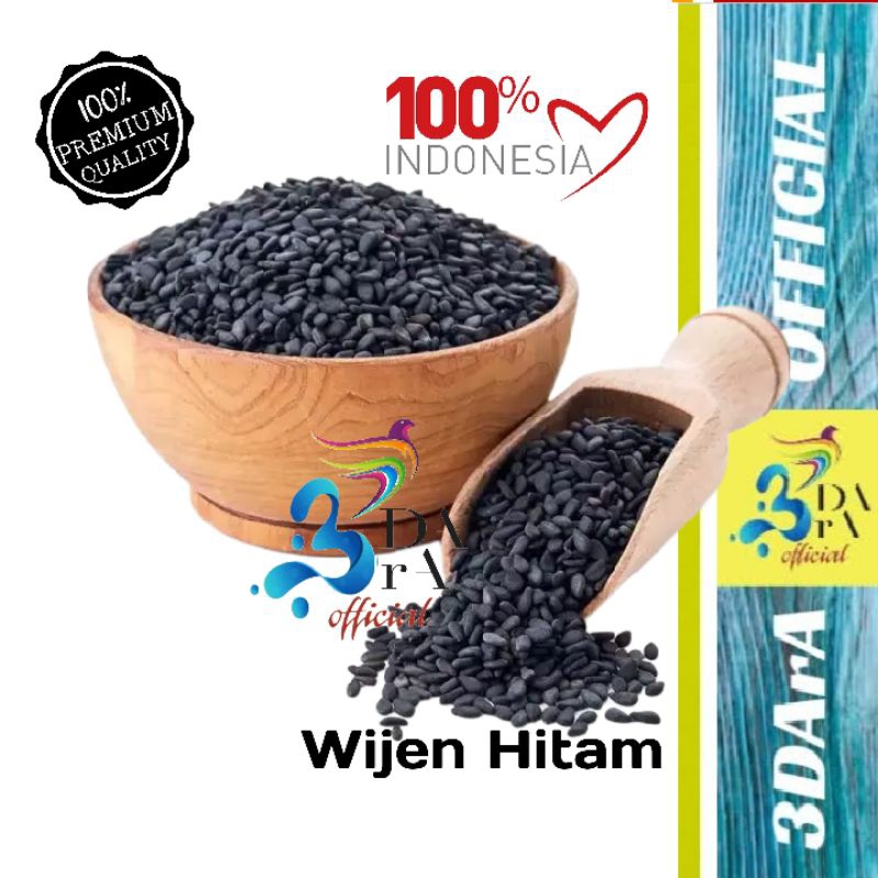 

Wijen Hitam Biji 500gr / 1kg - Black Sesame Seeds Asli Kualitas Premium